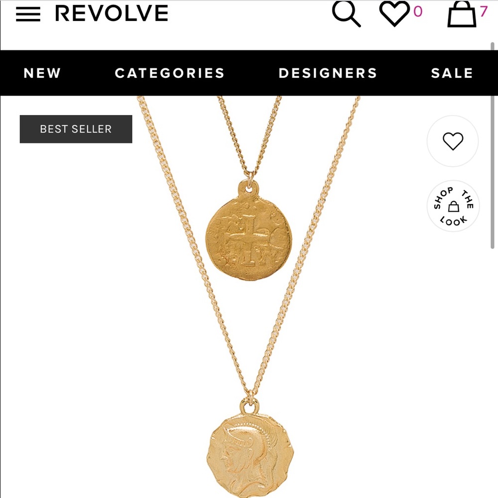 14k Gold Plated Double Coin Necklaces (2)